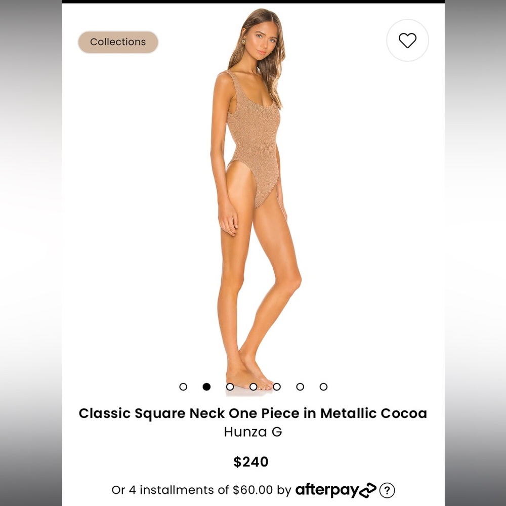 BARELY WORN HUNZA G TAN SWIMSUIT